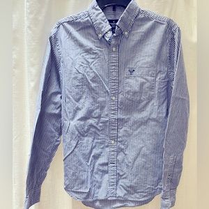 Blue striped button down from American Eagle